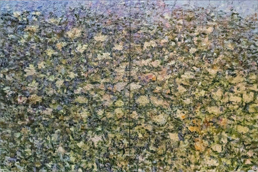 Donald Elder, Untitled Diptych, 2026, oil on canvas, 48 x 72 inches