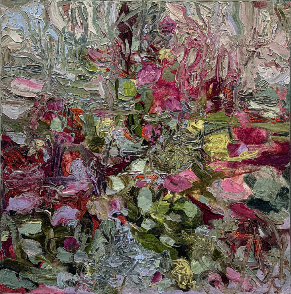 Untitled #1, oil on board, 20 x 20 inches