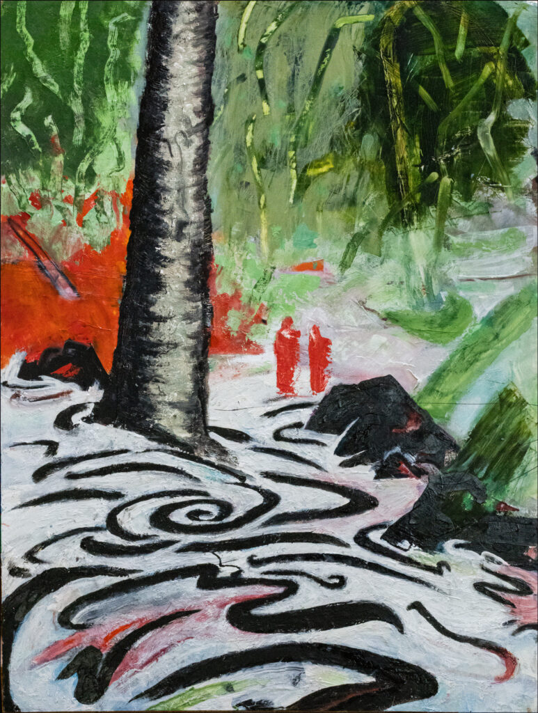 Mary Frank, FERTILE GROUND, 2026, oil on board, 32 x 24 inches