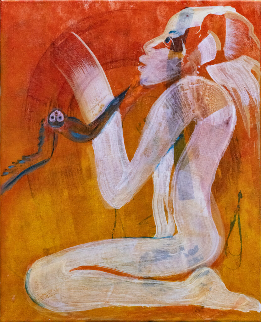 Mary Frank, ANGEL AT MY DOOR, 2026, 20 x 16 inches