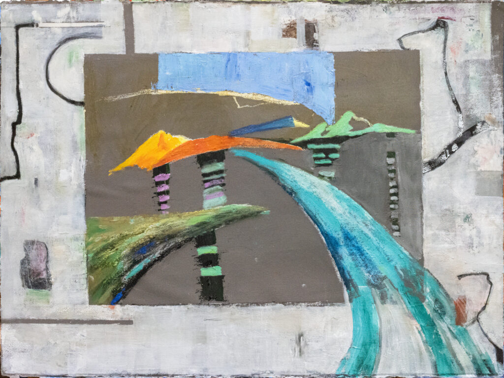Mary Frank, HOVERING, 2026, Oil on paper, 24.5 x 32 inches
